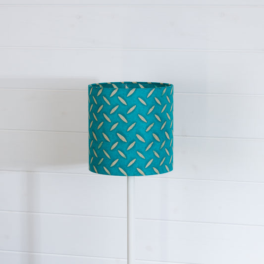 Drum Lamp Shade - P15 - Batik Tread Plate Mint Green, 20cm(d) x 20cm(h)