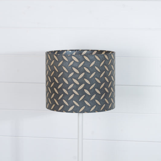 Drum Lamp Shade - P88 ~ Batik Tread Plate Grey, 25cm x 20cm