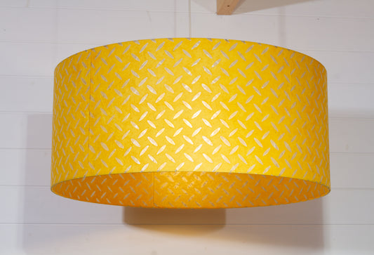 Drum Lamp Shade - P89 ~ Batik Tread Plate Yellow, 70cm(d) x 30cm(h)