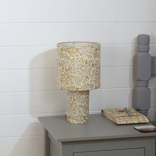 Matching Table Lamp Small with Drum Lamp Shade ~ B135 ~ Gold Birds