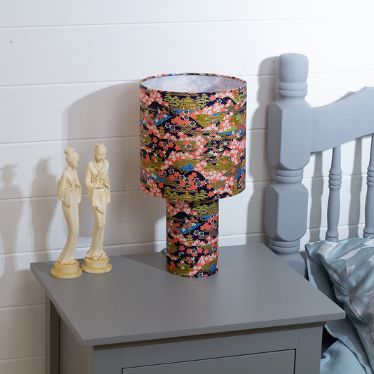 Matching Table Lamp Small with Drum Lamp Shade ~ W06 - Kyoto