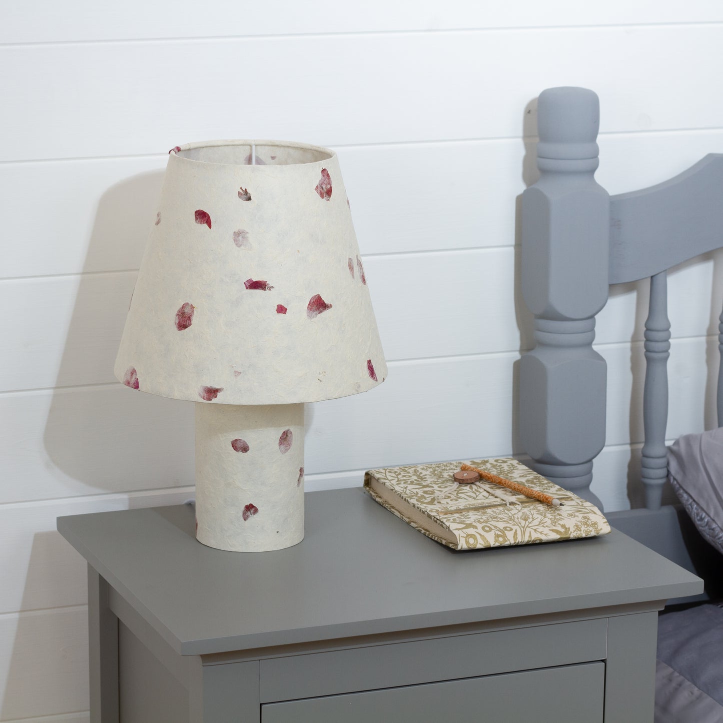 Matching Table Lamp (Small) with Conical Lamp Shade ~ P33 ~ Rose Petals