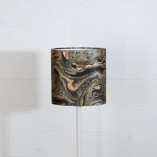 Oval Lamp Shade - B132 ~ Metallic Marble, 20cm(w) x 20cm(h) x 13cm(d)