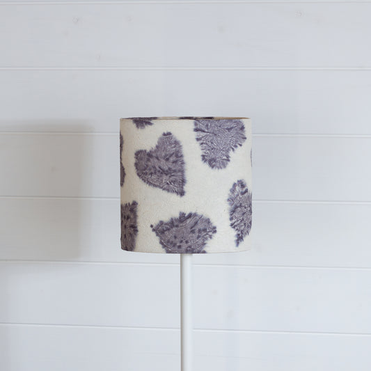 Oval Lamp Shade - B130 ~ Soft Hearts Lavender, 20cm(w) x 20cm(h) x 13cm(d)