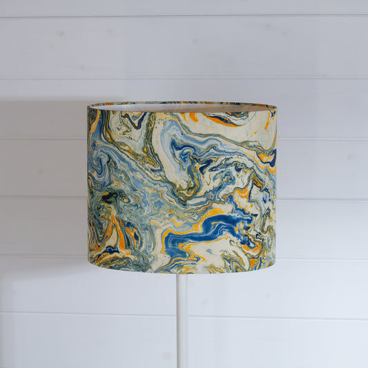 Oval Lamp Shade - B139 ~ Coastline Marble, 30cm(w) x 25cm(h) x 22cm(d)