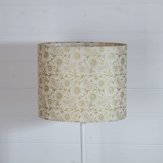 Oval Lamp Shade - P69 ~ Garden Gold on Natural, 30cm(w) x 25cm(h) x 22cm(d)