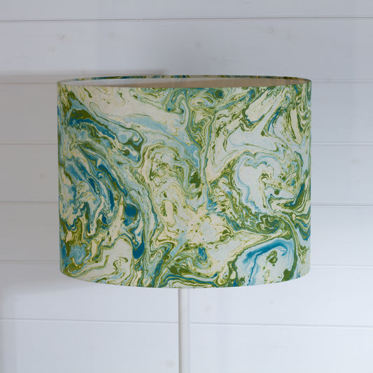 Oval Lamp Shade - B133 ~ Atlas Marble, 40cm(w) x 30cm(h) x 30cm(d)