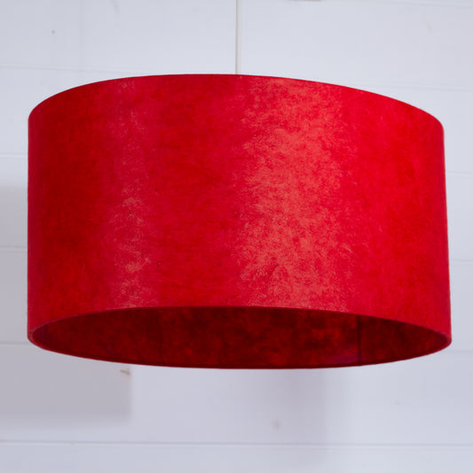 Oval Lamp Shade - P60 - Red Lokta, 40cm(w) x 20cm(h) x 30cm(d)