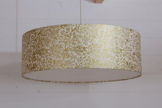 Drum Lamp Shade - B135 ~ Gold Birds, 60cm(d) x 20cm(h)