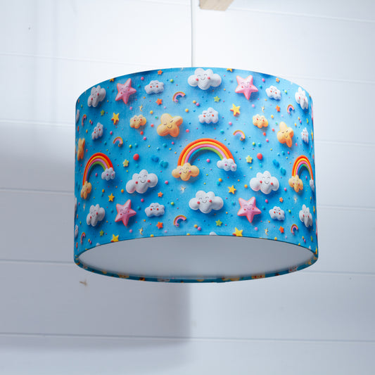 Drum Lamp Shades F140 ~ Happy Clouds Fabric