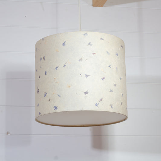 Drum Lamp Shade - P34 - Cornflower Petals, 30cm(d) x 25cm(h)