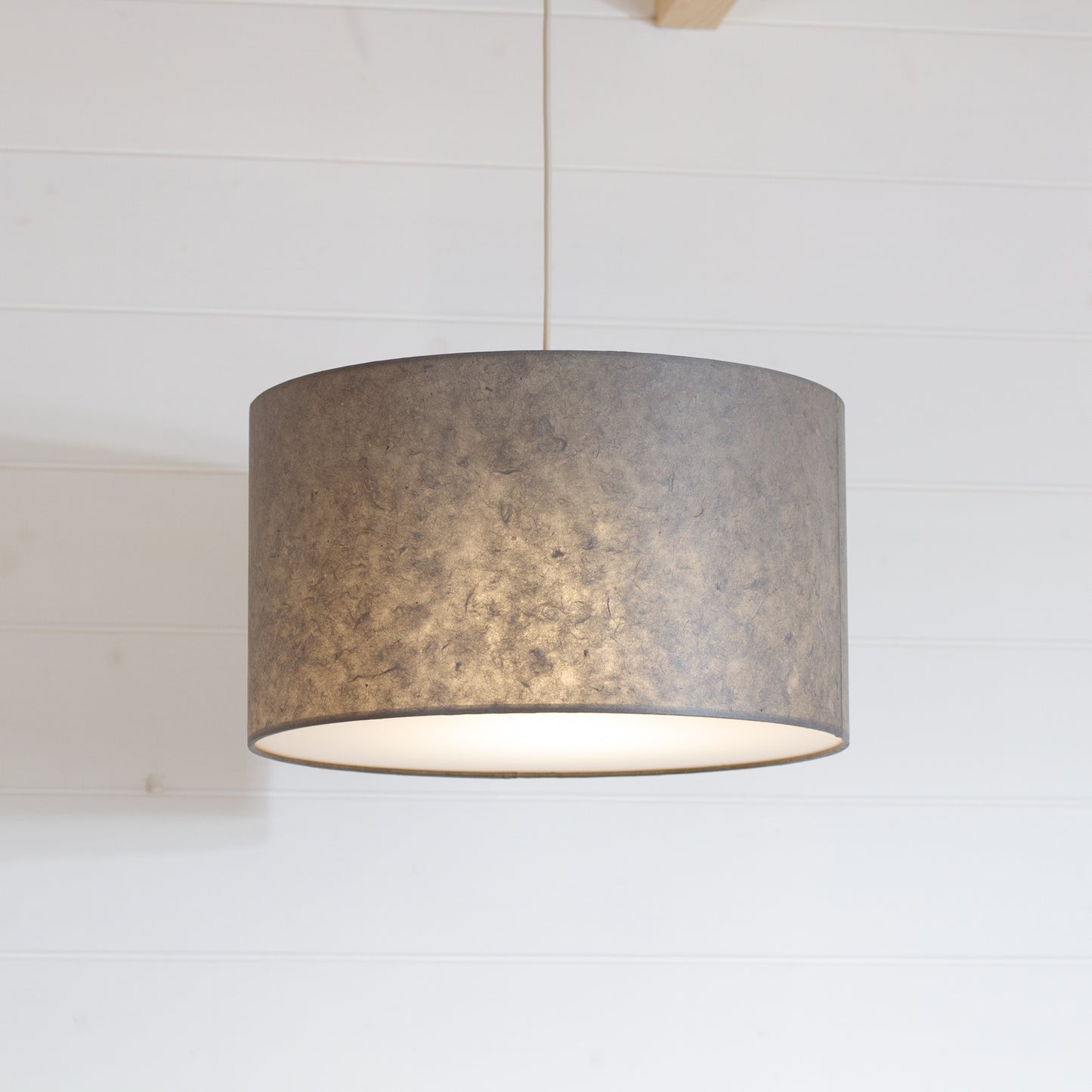 Drum Lamp Shade - P53 - Pewter Grey, 35cm(d) x 20cm(h)