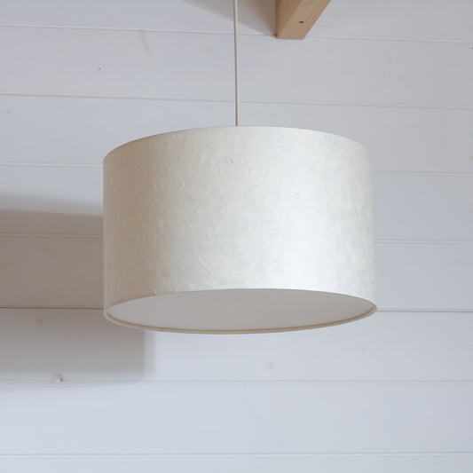 Drum Lamp Shade - P54 - Natural Lokta, 35cm(d) x 20cm(h)