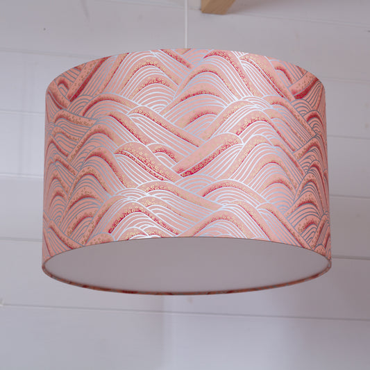 Drum Lamp Shade - W09 ~ Peach Hills, 40cm(d) x 25cm(h)