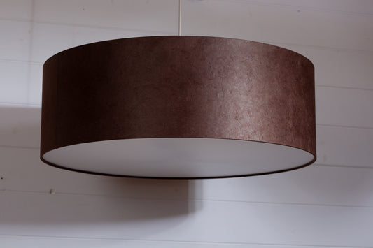 Drum Lamp Shade - P58 - Brown Lokta, 60cm(d) x 20cm(h)