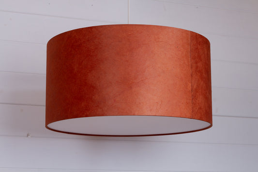 Drum Lamp Shade - P63 - Terracotta Lokta, 60cm(d) x 30cm(h)