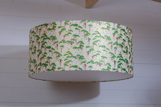 Drum Lamp Shade - W05 ~ Cranes, 70cm(d) x 30cm(h)