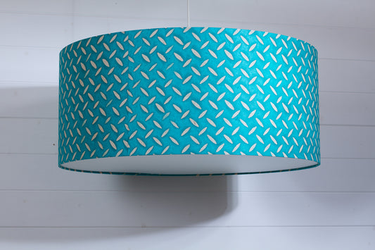 Drum Lamp Shade - P15 - Batik Tread Plate Mint Green, 70cm(d) x 30cm(h)
