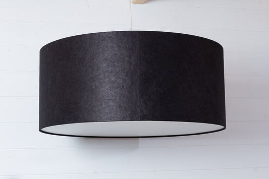 Drum Lamp Shade - P55 - Black Lokta, 70cm(d) x 30cm(h)