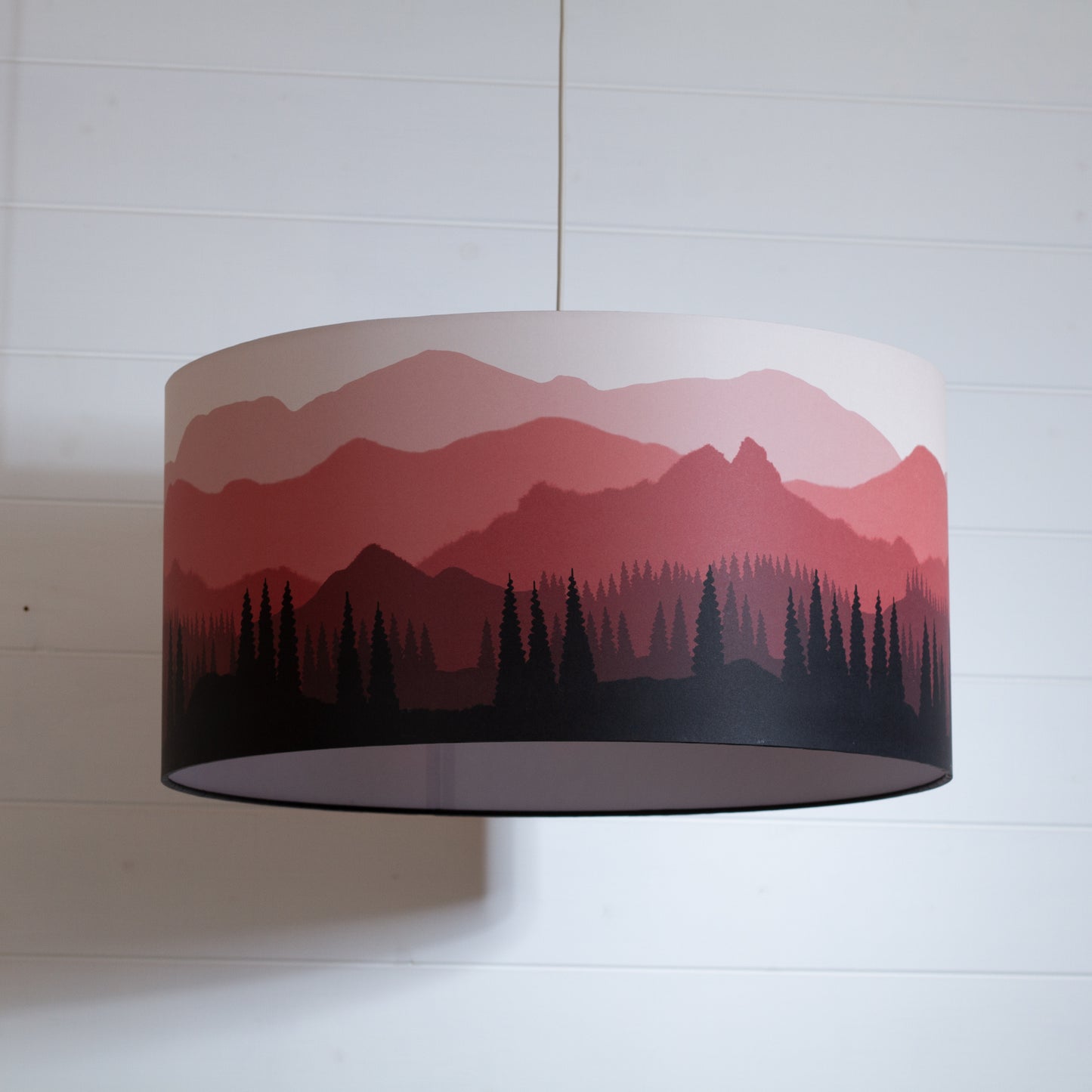 Landscape #4 Print Drum Lamp Shade 50cm(d) x 25cm(h) - 7 Colour Options