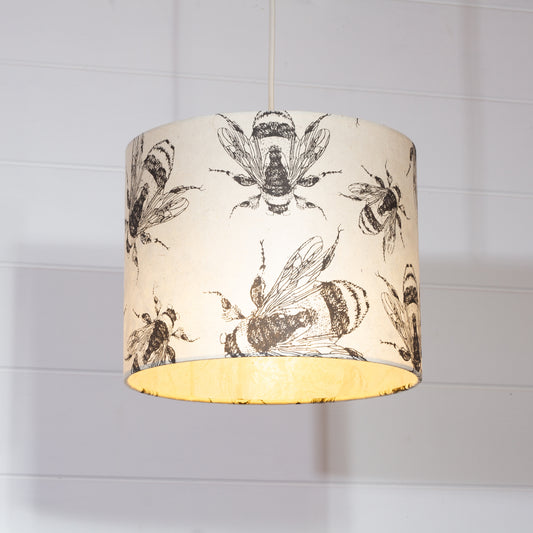 Drum Lamp Shade - P42 - Bees Screen Print, 25cm x 20cm