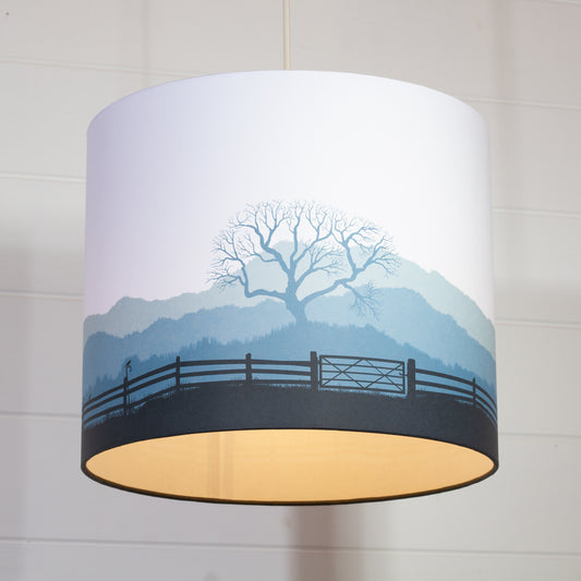 Landscape Gate Print Drum Lamp Shade 30cm(d) x 25cm(h) - 9 Colour Options