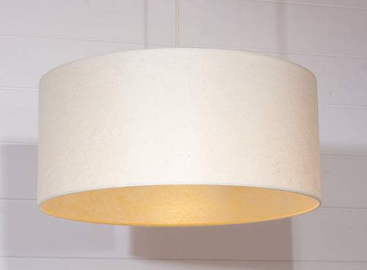 Drum Lamp Shade - P54 Natural Lokta, 45cm(d) x 20cm(h)