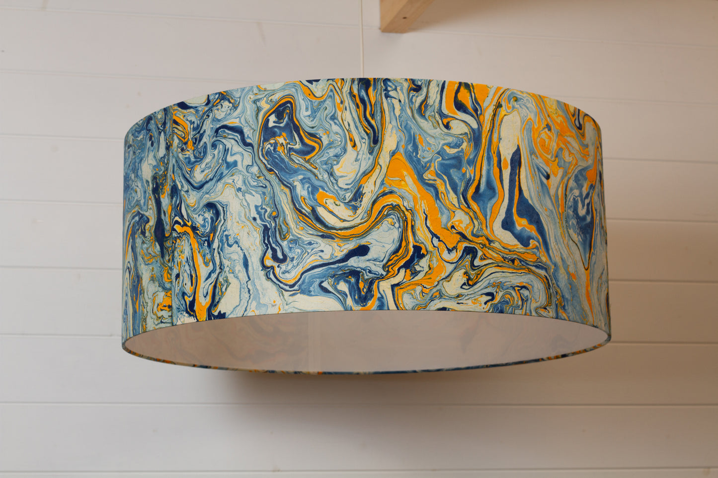 Drum Lamp Shade - B139 ~ Coastline Marble, 70cm(d) x 30cm(h)