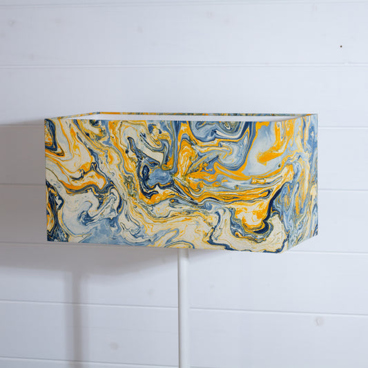 Rectangle Lamp Shade - B139 ~ Coastline Marble, 40cm(w) x 20cm(h) x 20cm(d)