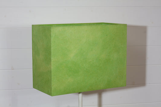 Rectangle Lamp Shade - P61 ~ Lime Green Lokta, 40cm(w) x 30cm(h) x 20cm(d)