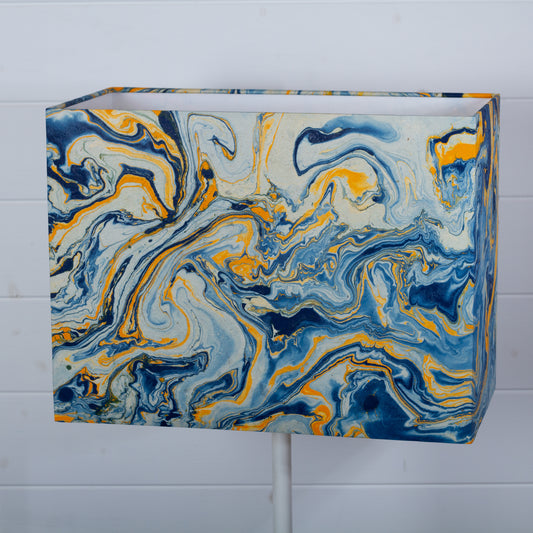 Rectangle Lamp Shade - B139 ~ Coastline Marble, 40cm(w) x 30cm(h) x 20cm(d)
