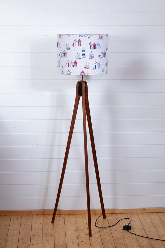 Sapele Tripod Floor Lamp - F130 ~ Beach Huts