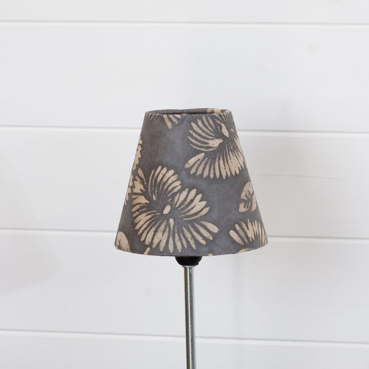 Clip on Lamp Shade - Short - B119 ~ Batik Peony Grey