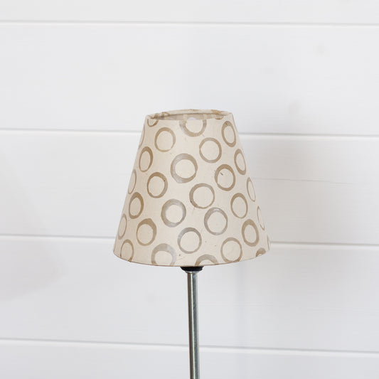 Clip on Lamp Shade - Short - P74 Batik Circles Natural