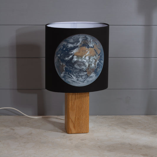 Square Oak Lamp Base with Oval Lamp shade ~ Earth 2026