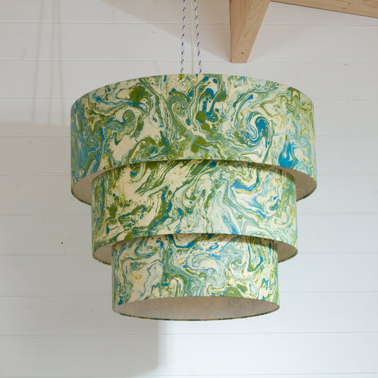 3 Tier Lamp Shade - B133 ~ Atlas Marble, 60cm x 20cm, 50cm x 17.5cm & 40cm x 15cm