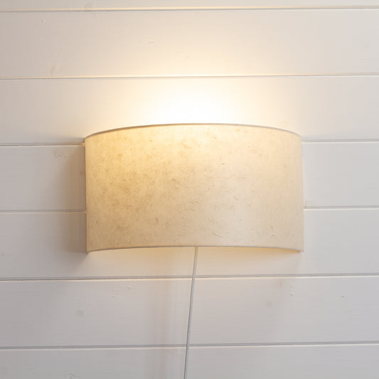 Wall Light - P54 - Natural Lokta, 36cm(wide) x 20cm(h)
