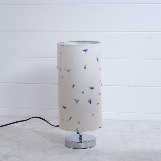 Round Chrome Touch activated Table Lamp P34 ~ Cornflower Petals