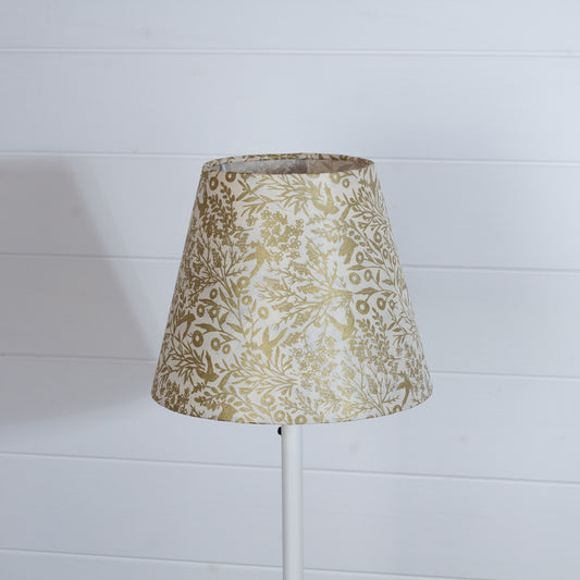 Conical Lamp Shade B135 ~ Gold Birds, 15cm(top) x 25cm(bottom) x 20cm(height)
