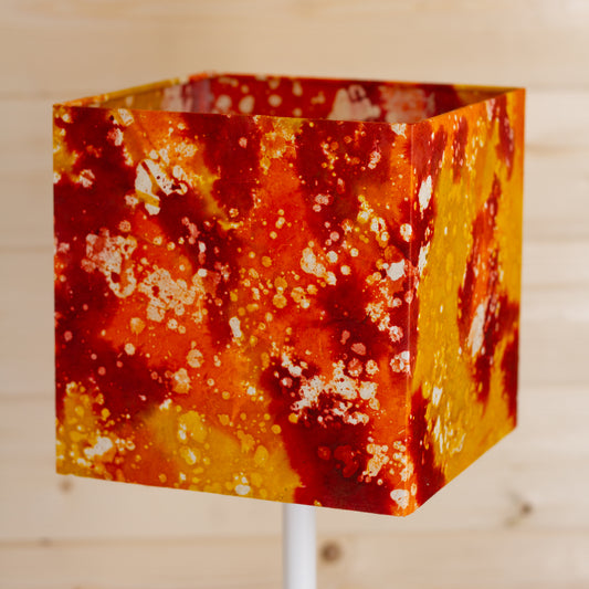 Square Lamp Shades B112 ~ Batik Lava Red/Orange