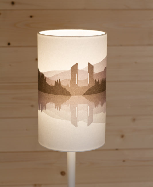 Landscape #2 Print (Drum Lamp Shade Only) - Grey 15cm(diameter)