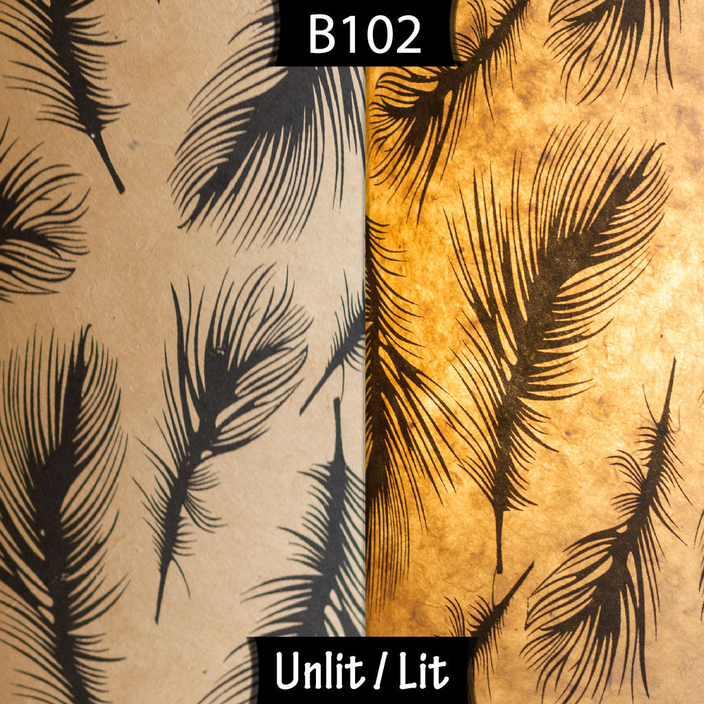 Sapele Tripod Floor Lamp - B102 - Black Feather