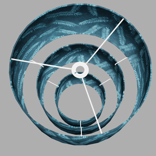 3 Tier Lamp Shade - B106 ~ Resistance Dyed Teal Fern, 40cm x 20cm, 30cm x 17.5cm & 20cm x 15cm