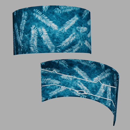 Wall Light - B106 ~ Resistance Dyed Teal Fern, 36cm(wide) x 20cm(h)