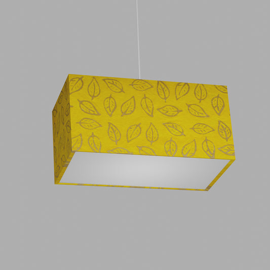 Rectangle Lamp Shade - B107 ~ Batik Leaf Yellow, 40cm(w) x 20cm(h) x 20cm(d)