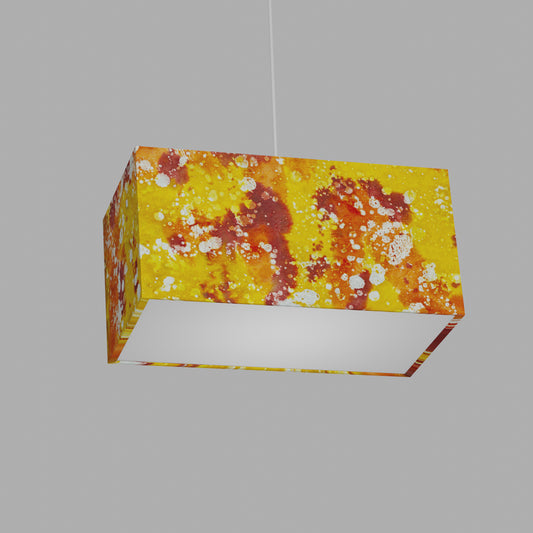 Rectangle Lamp Shade - B112 ~ Batik Lava Red/Orange, 40cm(w) x 20cm(h) x 20cm(d)