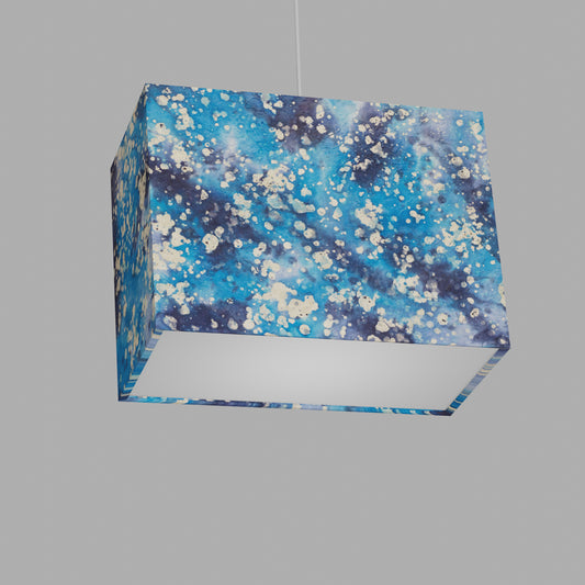 Rectangle Lamp Shade - B113 ~ Batik Ocean Blues, 40cm(w) x 30cm(h) x 20cm(d)