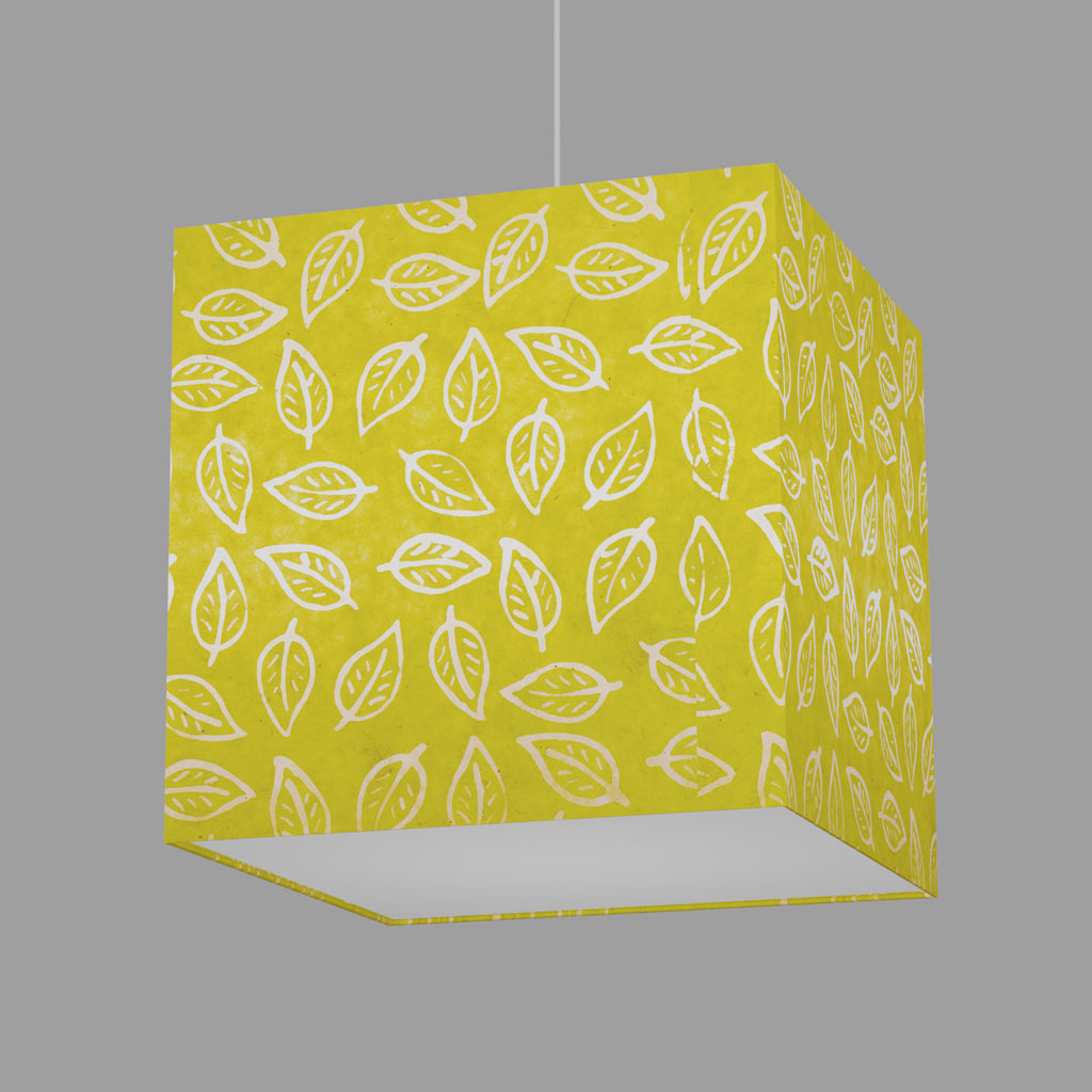 Square Lampshades ~ B117 Batik Leaf Lime