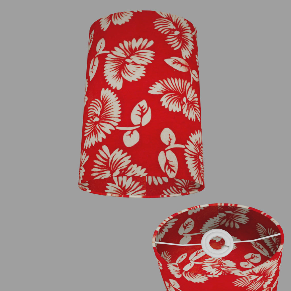 Oval Lamp Shades B118 Batik Peony Red