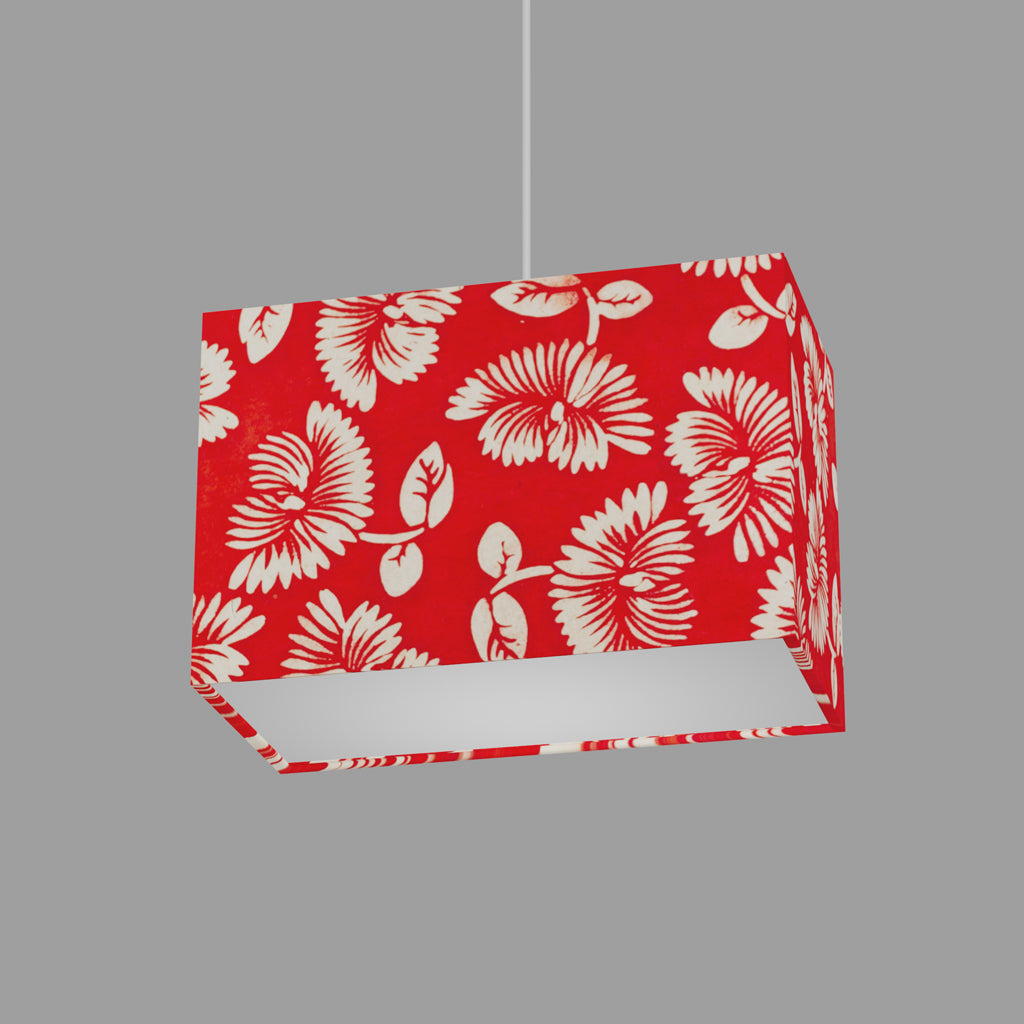Rectangular Lampshades ~ B118 Batik Peony Red